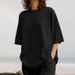 Lightweight Cotton Linen Lounge Set Women's Oversized T-Shirt & Wide Leg Pants_desvips.com