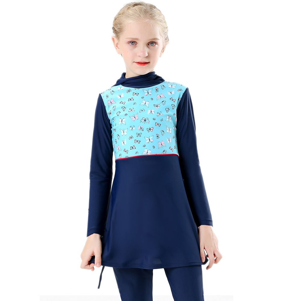Muslim Swimwear Swimsuit Girl Conservative Swimsuit Bukini Children's Beach Swimsuit_desvips.com