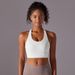 New Seamless Bare Sensation Solid Color Racerback Button Sports Bra For Running Fitness Yoga Top_desvips.com
