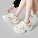 Women's Chunky Platform Sandals - EVA Material 5CM Height Increase Fashionable Outdoor Wear Breathable & Comfortable_desvips.com