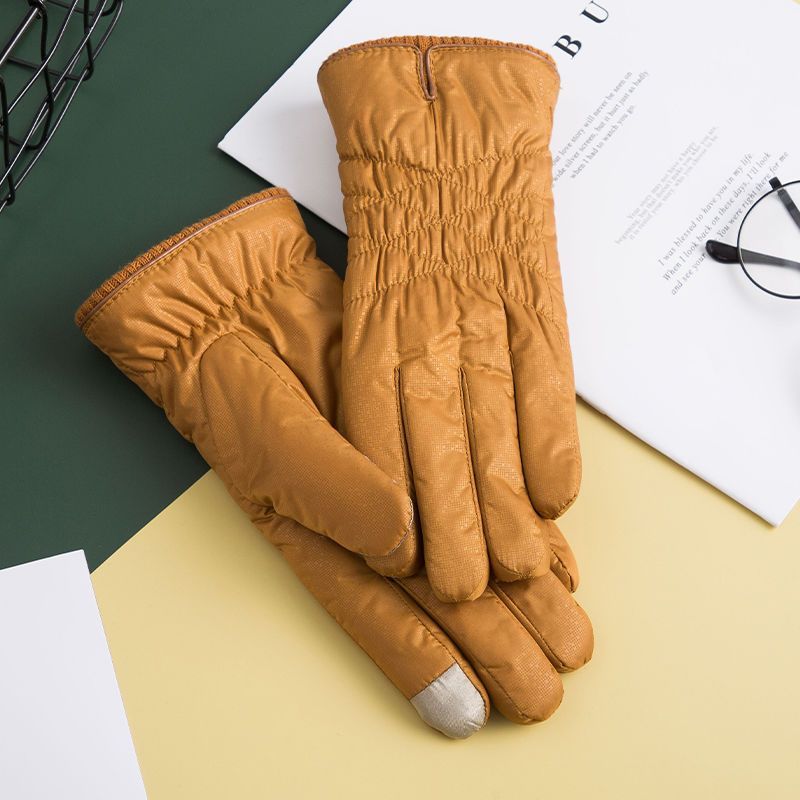 Women's Winter Windproof Warm Touchscreen Outdoor Cycling Non-Slip Wear-Resistant Cold-Proof Cotton Gloves_desvips.com