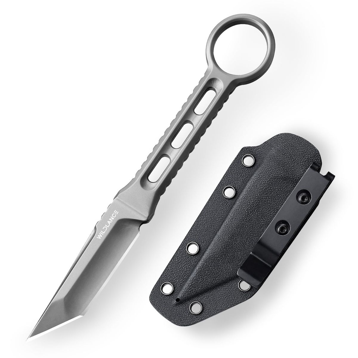 EDC Fixed Blade Knife With Sheath, 2.83 Inch Outdoor Survival Blade, Full Tang Hunting Knife For Men And Women, Model BS-02_desvips.com