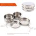 4-Piece Stainless Steel Camping Cookware Set - Lightweight & Compact For Hiking & Picnic (2-3 Person Portable Cooking Kit)_desvips.com