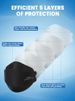 Borje KN95 Face Masks For Adults 50 Pack, 5-Ply Black Disposable Face Mask Against PM 2.5 Smoke & Dust, Filtration Efficiency 95%_desvips.com