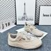 Women's 2025 Spring Summer New Letter Canvas Women Thick Sole Genuine Leather Versatile Casual Shoes Sneakers European_desvips.com