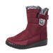 Women's Winter Snow Boots With Fleece Lining - Warm Slip-Resistant Casual Shoes For Cold Weather (Black/Red, Sizes 36-44)_desvips.com
