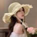 Summer Sun For Women 2025 New Style Beach Vacation Wide Brim Fisherman Sunshade Ribbon Straw Hat_desvips.com