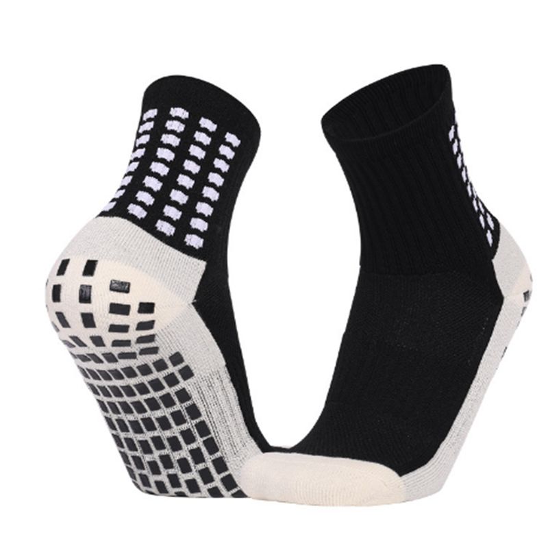 Anti Slip Men's Football Socks Mid Tube Sports Socks Professional Training Thickened Sweat Absorbent Shock Absorbing Towel Bottom Ball Socks_desvips.com