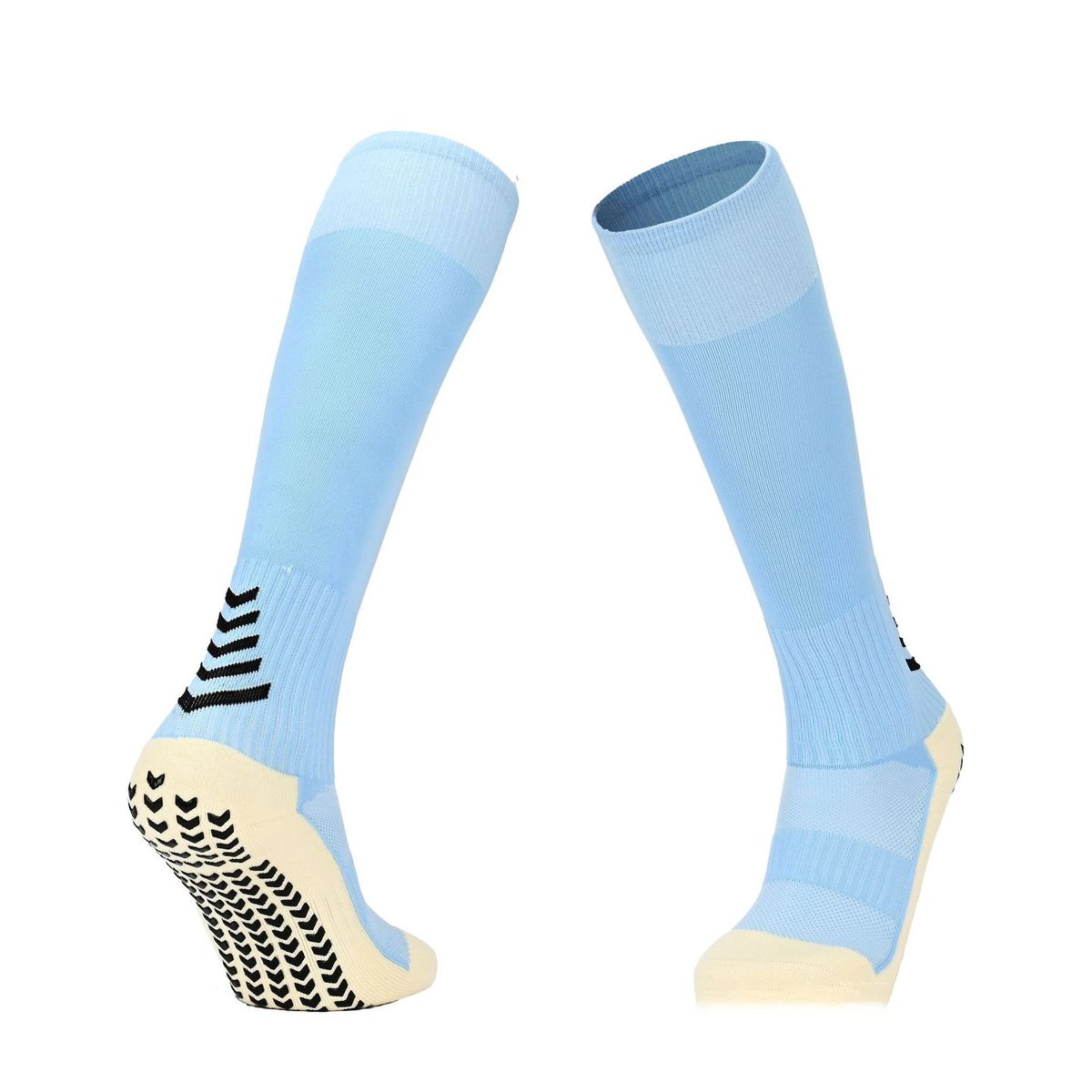 Football Socks For Men - Long Compression Sports Socks With Anti-Slip Grip & Moisture-Wicking Terry Cushion, Knee-High Soccer Training Socks_desvips.com
