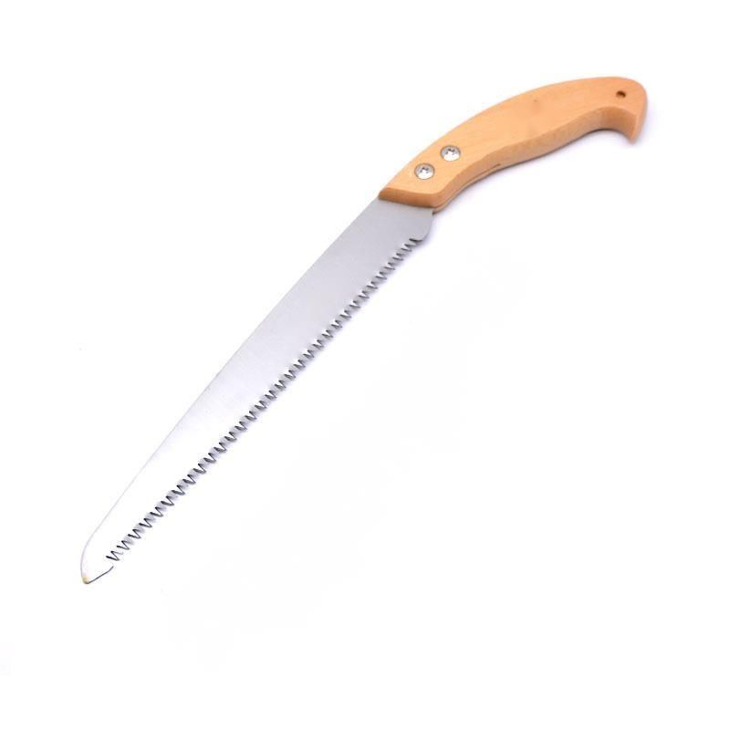 Jiujiu Mu High-end Solid Wood Handle Garden Hand Woodworking Logging Saw, Fruit Pruning 350 Curved Saw For Tree Trimming_desvips.com