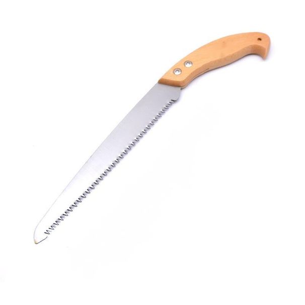Jiujiu Mu High-end Solid Wood Handle Garden Hand Woodworking Logging Saw, Fruit Pruning 350 Curved Saw For Tree Trimming_desvips.com