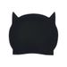 Children's Boys And Girls High Elastic Little Devil Cartoon With Ears Pure Silicone Non-Tightening Swim Cap Swimming_desvips.com