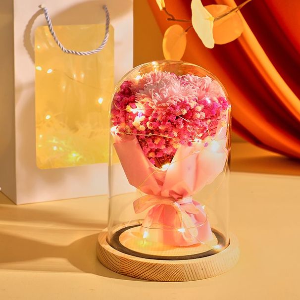 Mother's Day Gift: Eternal Flower, Romantic Rose In A Glass Dome, Artificial Bouquet Decoration For Girlfriend Or Mom On_desvips.com
