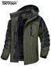 TACVASEN Fleece Lining Mountain Mens Hiking Jackets Outdoor Removable Hooded Coats Ski Snowboard Parka Winter Outwear_desvips.com