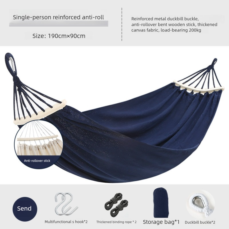 Hammock Outdoor Swing Summer Camping Anti-Tip Indoor Single Double Adult Dormitory Children's Hanging Chair_desvips.com
