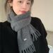Classic Versatile High-End Solid Color Wool Blend Scarf For Women Winter 2023 Warm Knitted Korean Style Neck Warmer_desvips.com