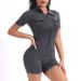 New Zipper Suit Yoga Jumpsuit For Women Running Fitness Tight Sports One-Piece Outfit_desvips.com