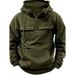 New Spring Autumn Winter Men's Hooded Solid Color Youth Sports Multi-Pocket Patchwork Sweatshirt Jacket_desvips.com