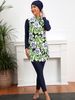 Muslim Swimsuit Long Sleeve Trousers Three Piece Conservative Sunscreen Burkini With Chest Pad_desvips.com