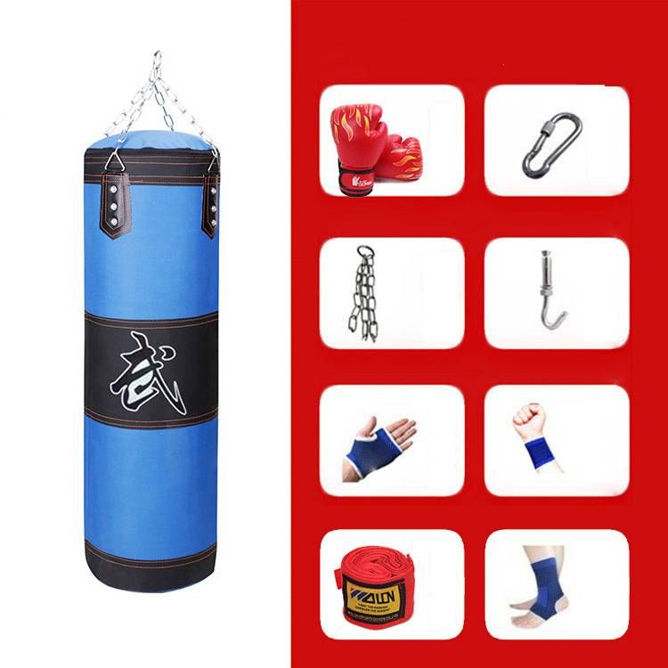 Hanging Punching Bag Set - Lightweight Hollow Training Sandbag For Boxing, MMA, Taekwondo & Fitness (Includes Hooks & Chains)_desvips.com