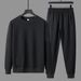 Men's Casual Jogger Set - Long Sleeve Crewneck Sweatshirt & Tapered Jogger Pants 2-Piece Outfit For Running & Lounge_desvips.com