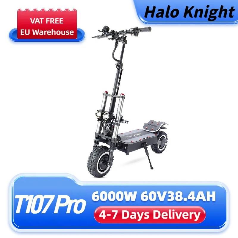 Halo Knight T107 Pro Electric Scooter 11 Inch Off-road Tire 3000W*2 Dual Motor 60V 38.4Ah Battery 80km Max Range_desvips.com