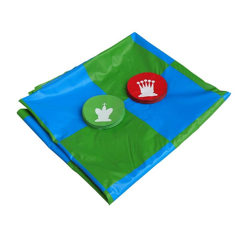 Multipurpose PVC Game Mat - Giant Playmat For Kids With Chess Snakes & Ladders And Checkers - Portable Outdoor/Indoor Family Board Game_desvips.com