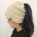 Explosive CC Standard Ponytail Hat Autumn And Winter Warm Women's Knitted Beanie_desvips.com