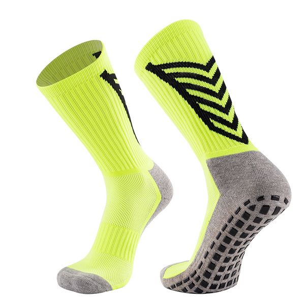 Men's Soccer Socks Glued Anti-Slip Floor Socks Terry Cloth Sole Mid Calf Thickened Sports_desvips.com