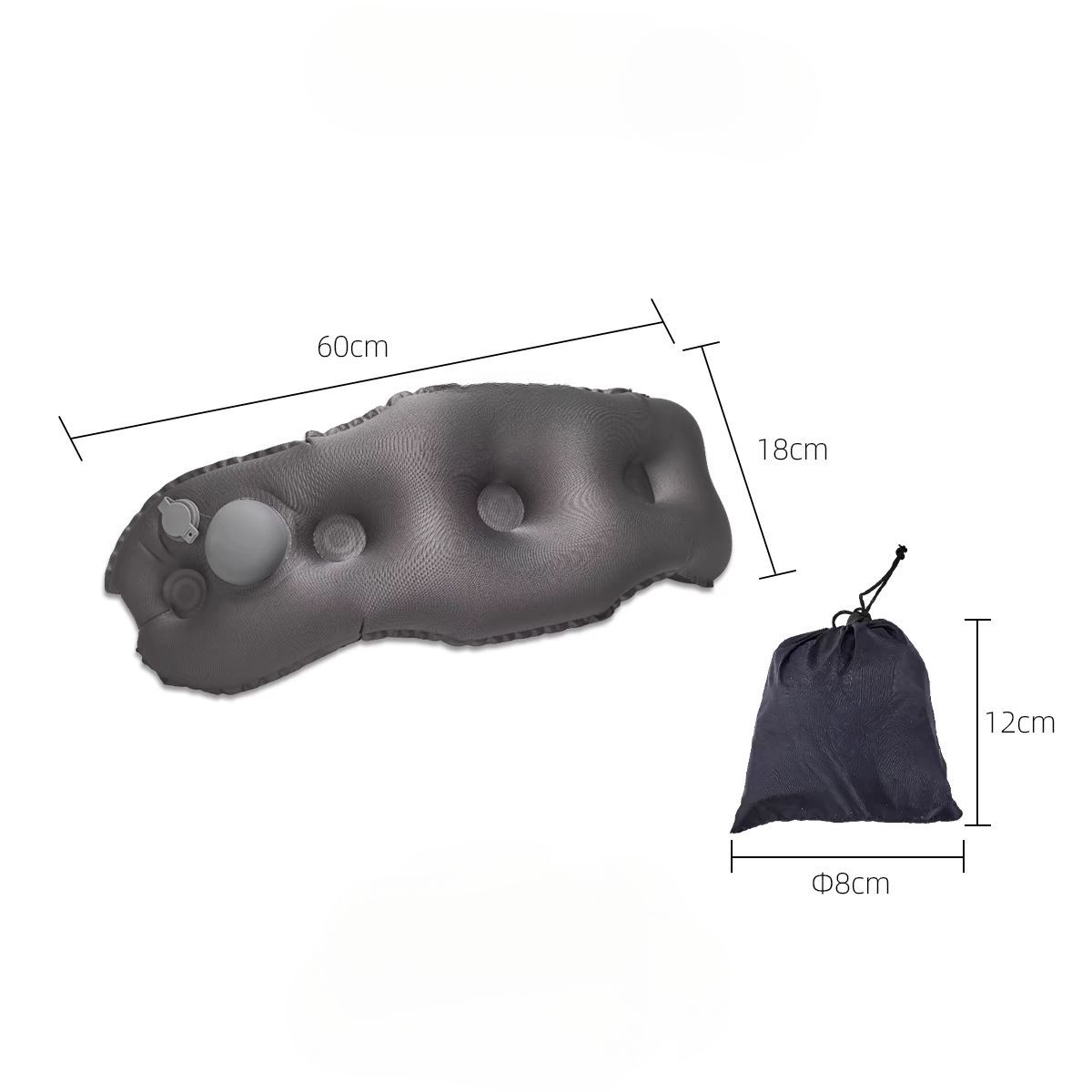 WELLHIKE Outdoor Inflatable Waist Support Camping Travel Lumbar Office Chair Long Sitting Artifact Back Cushion Car_desvips.com