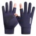 Cycling Gloves Ice Silk Gloves Men's Summer Leaking Two Fingers Takeaway Cycling Driving Outdoor Sun Protection Thin Gloves_desvips.com