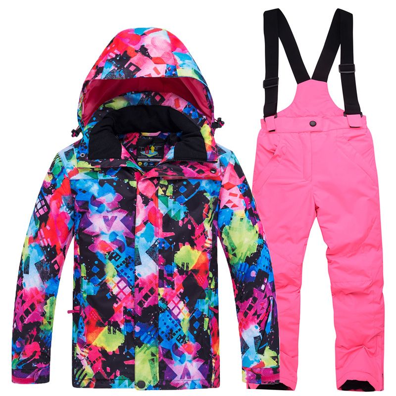 NOKO-New Children's Ski Suits, Boys' And Girls' Two-piece Outdoor Thickened Warm Ski Suits._desvips.com