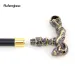 Golden Black Skull Walking Stick Decorative Vampire Decorative Cane For Halloween For Cosplay And Parties, For Cosplay & Party_desvips.com