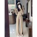 001 Women's Sports Suit Spring Autumn Trendy Student Korean Style Loose Slimming Fashionable Internet Celebrity Casual_desvips.com