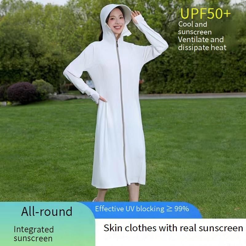 Nylon Ice Silk Sun Protection Jacket - UPF50+ UV Blocking Long Sleeve Cover-Up For Summer Lightweight Breathable Skin Coat With Full Body Coverage_desvips.com