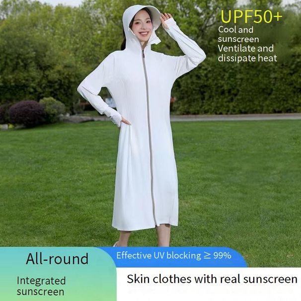 Nylon Ice Silk Sun Protection Jacket - UPF50+ UV Blocking Long Sleeve Cover-Up For Summer Lightweight Breathable Skin Coat With Full Body Coverage_desvips.com
