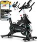 WENOKER Heimtrainer Fahrrad Mit App, Leises Hometrainer Mit Gebogenem Griff, Bequem Ergometer Heimtrainer Mit LCD-Display, Tablet-Halterung, Bis 160KG_desvips.com