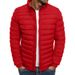 Autumn Winter Solid Color Casual Men's Warm Jacket Short Style Slim Fit Cotton Coat For Middle-Aged And Young Men_desvips.com