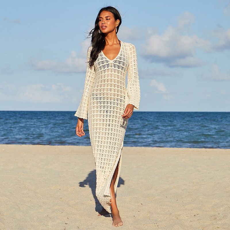 Cross-Border Sun Protection Shirt Beach Vacation Thin Jacket Versatile Loose Swimsuit Bikini Cover-Up_desvips.com