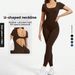 U-Neck Sports For Women Summer Short Sleeve High Waist Hip-Lifting Fitness Wear Slimming Tight Yoga Jumpsuit_desvips.com