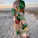 Women's Clothing Fashion Printed Leisure Vacation Style Suit _desvips.com
