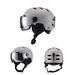 The new Snow Mirror integrated ski helmet can be adjusted for adult men and women's basic warm single and double board snow helmet_desvips.com