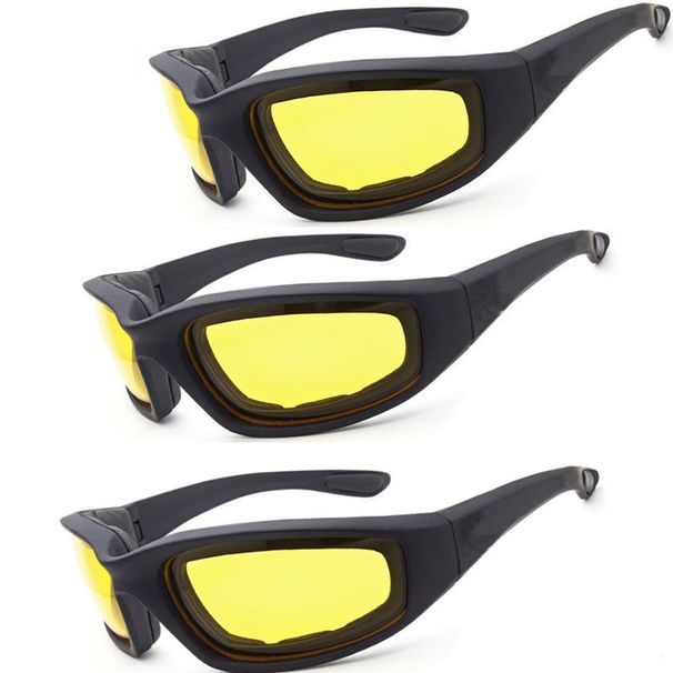 3 Paar Tag Und Nacht Fahren Reitbrille Anti-Staub Outdoor Sport Motorrad Radfahren Sonnenbrille Windbeständig Schutzbrille UV400_desvips.com