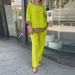 Women's Clothing loose large size casual round neck top shirt straight pants suit_desvips.com