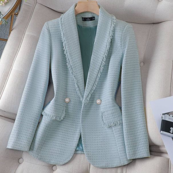 Women's New Style High-end Tops Temperament Tweed Suit For Ladies_desvips.com
