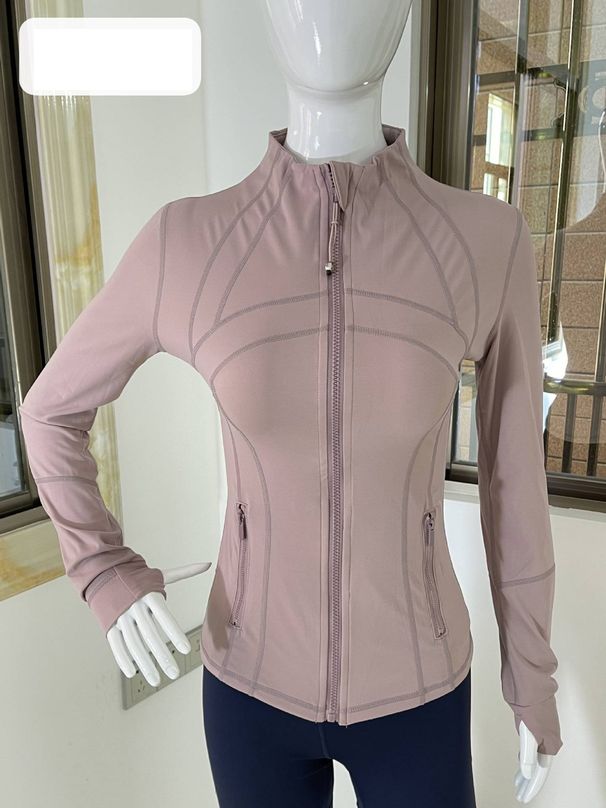 High-Neck Jacket For Women - Slim Fit Breathable Long Sleeve Yoga Running Workout Sun Protection Activewear_desvips.com