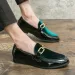 Classic Vintage Stylish Fashion Patchwork Chain Party Wedding Loafers Moccasins Men Casual Leather Shoes Mens Light_desvips.com