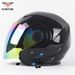 Electric vehicle helmet for men and women summer portable Bluetooth half helmet four seasons warm safety helmet_desvips.com