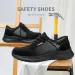 Breathable Work Summer Lightweight Protective Sports Shoes Safety Steel Toe Caps Mens Perforated Boots 250226_desvips.com