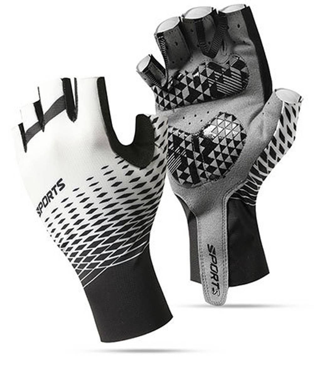 Cycling Gloves Men's Summer D122 Sports Non-slip Sunscreen Breathable Cycling Outdoor Fishing Half Finger Bike Gloves_desvips.com